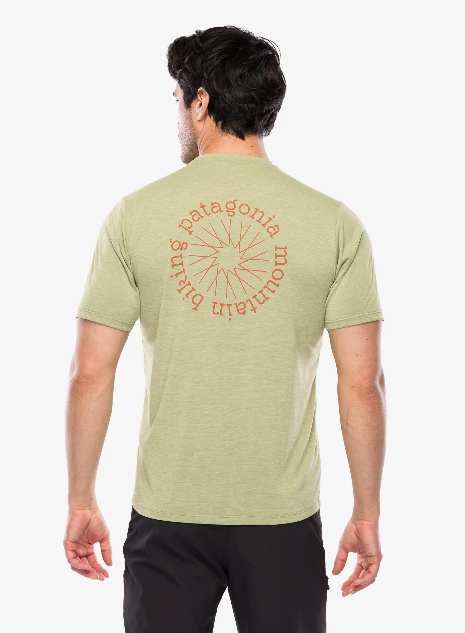 Tričko s potiskem Patagonia Cap Cool Daily Shirt Spoke Stencil - g.green/light g.green x-dye