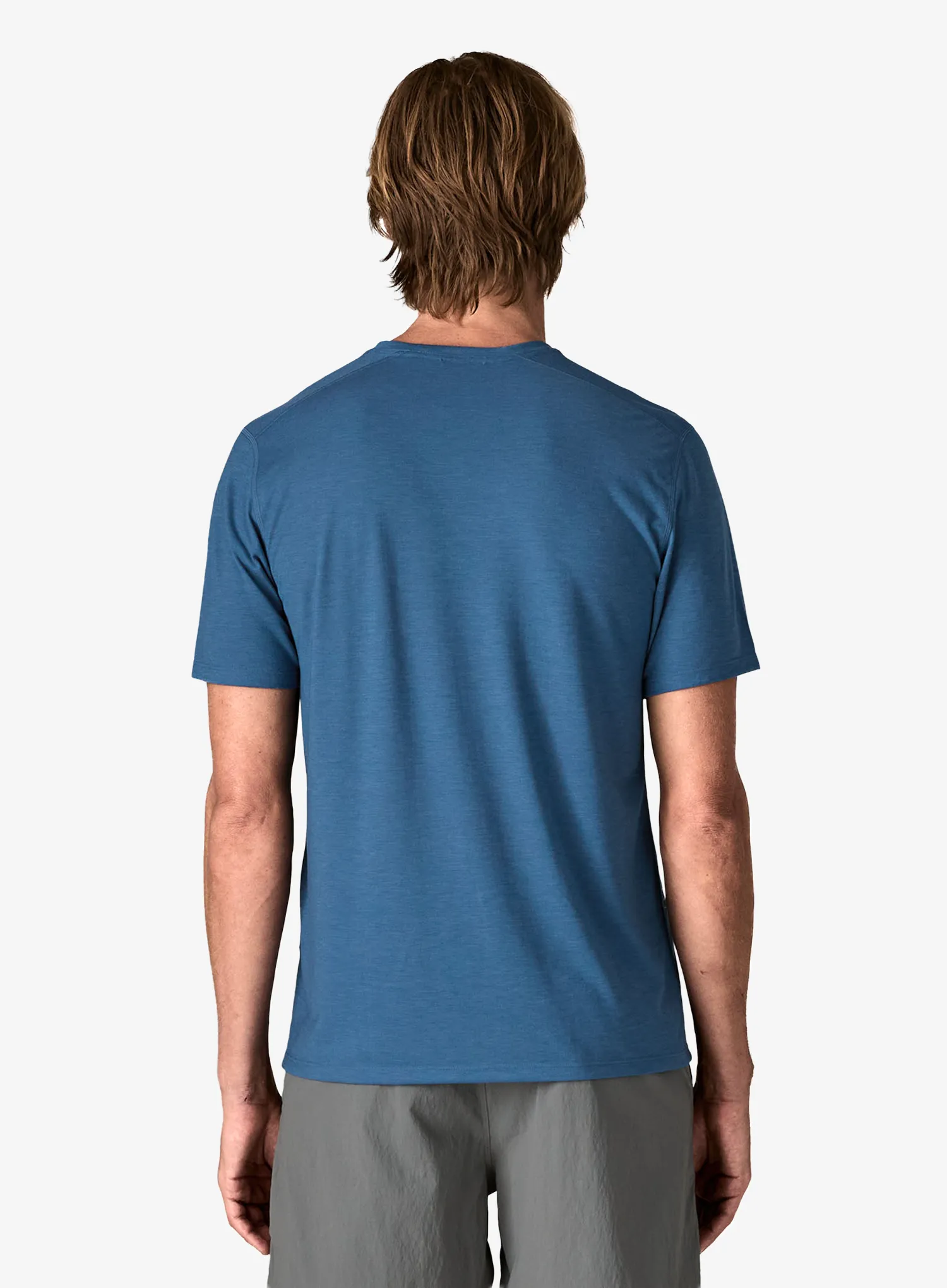Tričko s potiskem Patagonia Cap Cool Trail Shirt Stratapeaks - aquatic blue