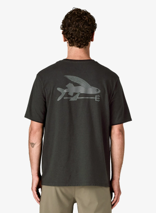 Tričko s potiskem Patagonia Flying Fish Responsibili-Tee - ink black
