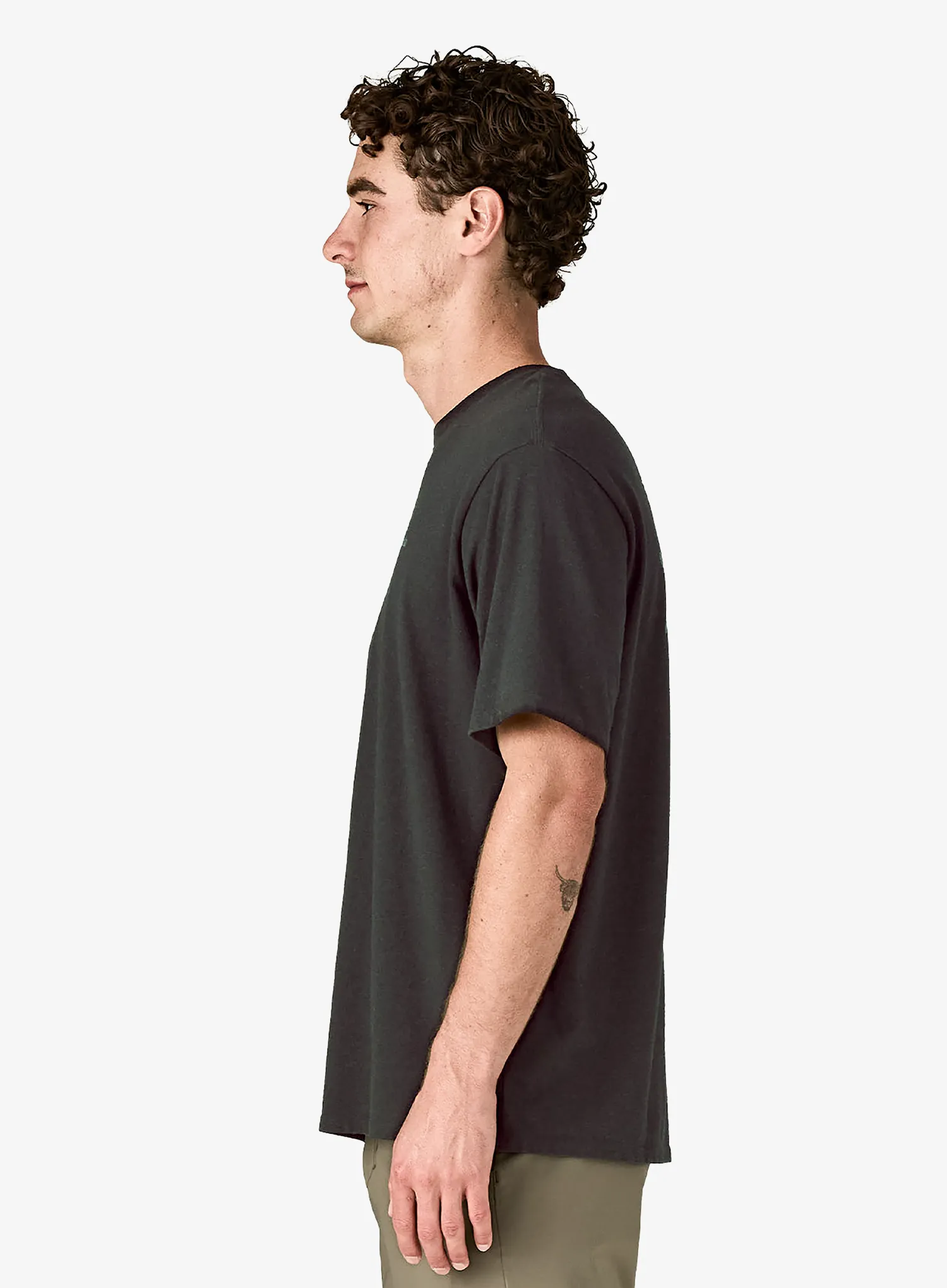 Tričko s potiskem Patagonia Flying Fish Responsibili-Tee - ink black