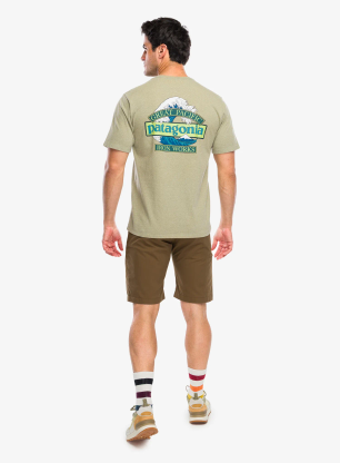 Tričko s potiskem Patagonia Great Waves Responsibili-Tee - gumtree green