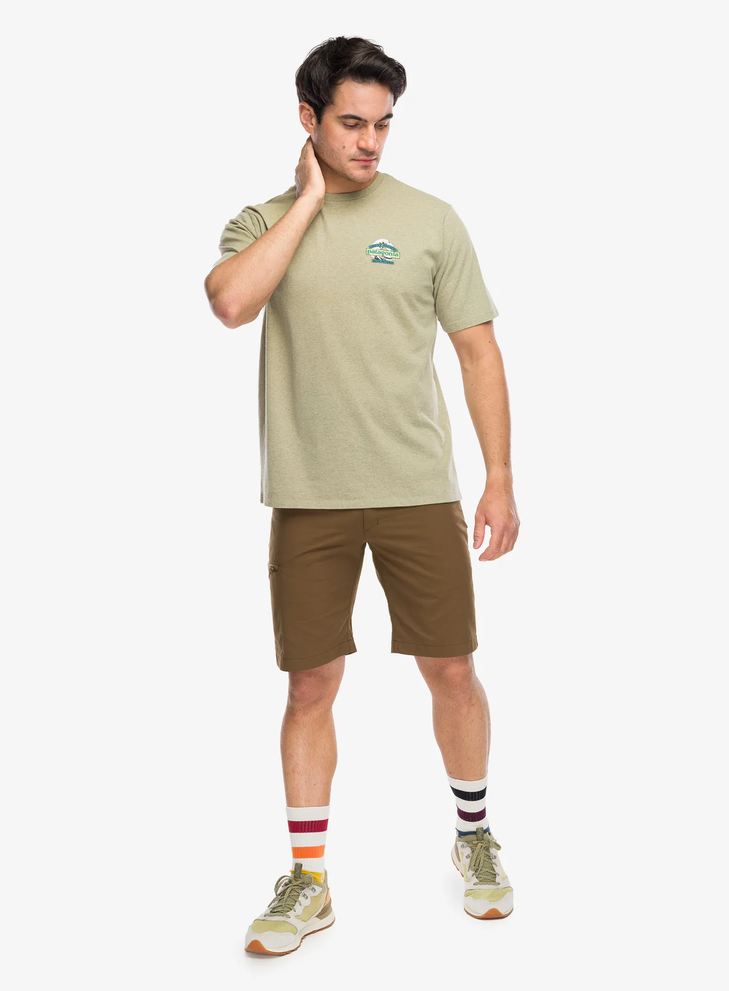 Tričko s potiskem Patagonia Great Waves Responsibili-Tee - gumtree green