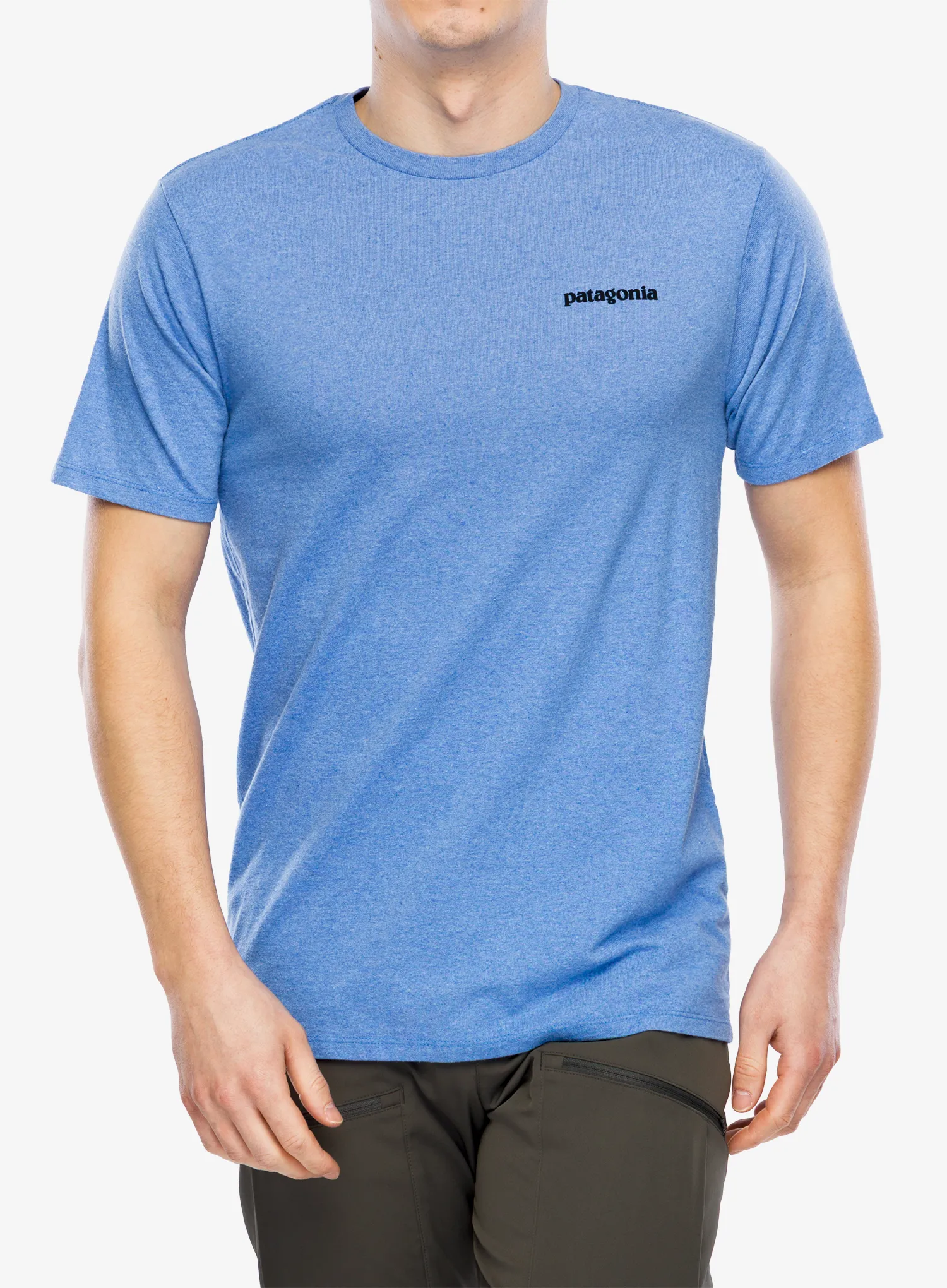 Tričko s potiskem Patagonia P-6 Logo Responsibili-Tee - abundant blue