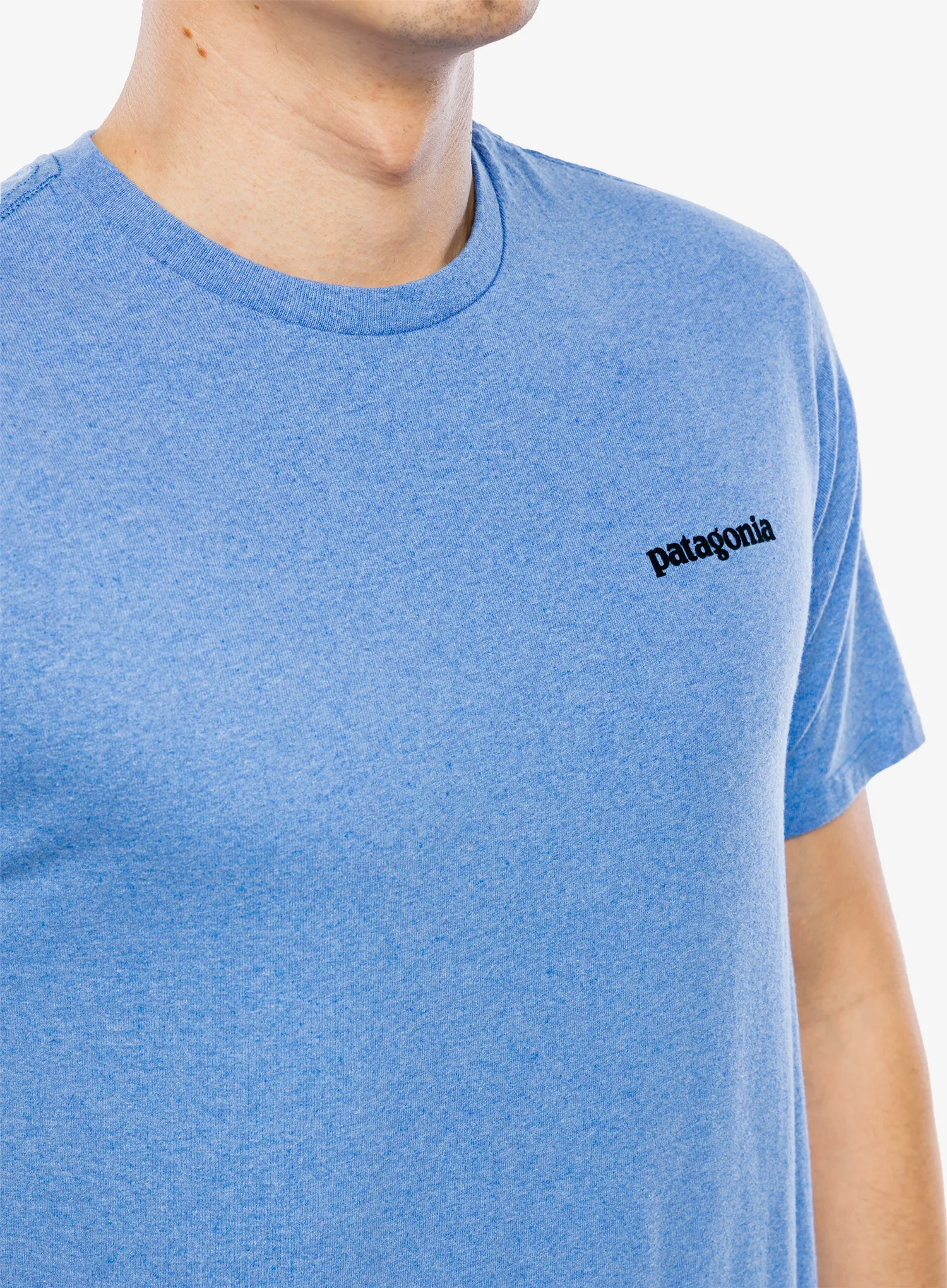 Tričko s potiskem Patagonia P-6 Logo Responsibili-Tee - abundant blue