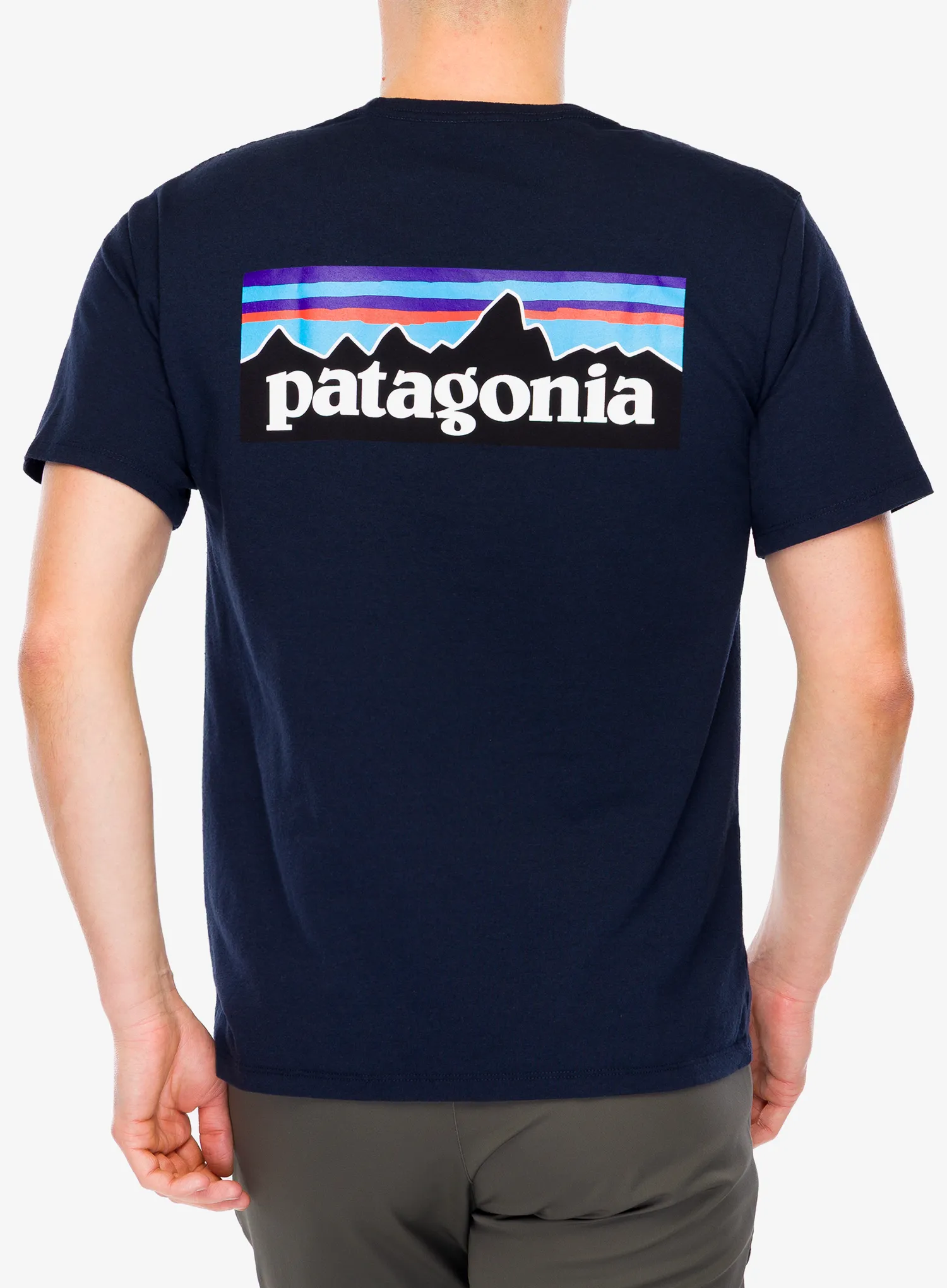 Tričko s potiskem Patagonia P-6 Logo Responsibili-Tee - new navy