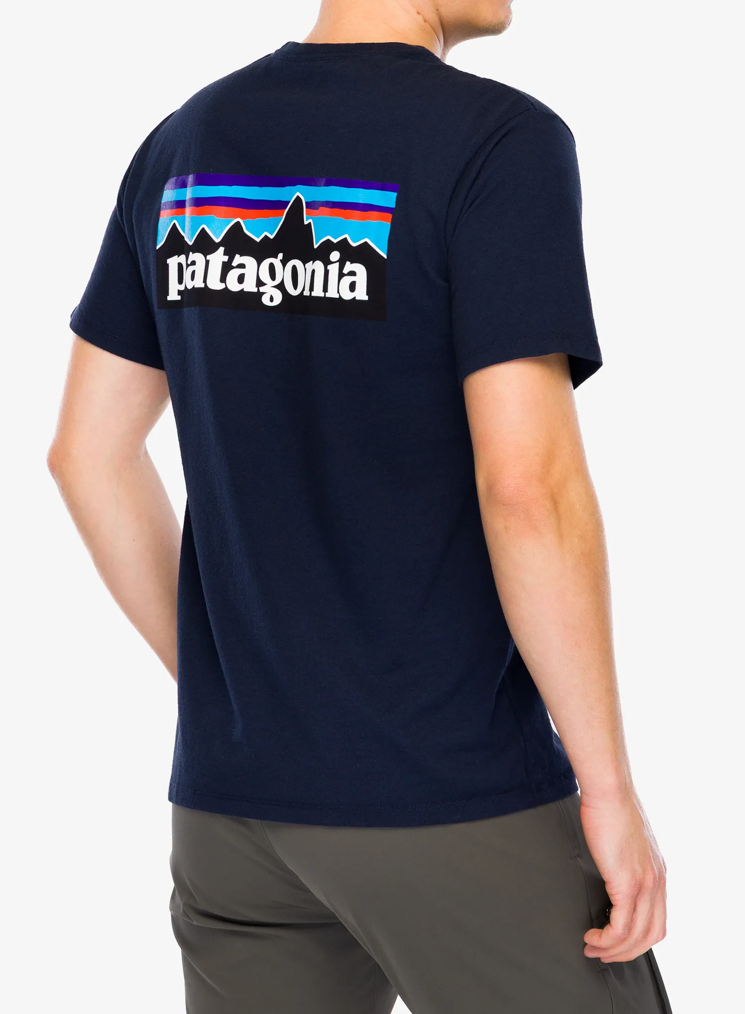 Tričko s potiskem Patagonia P-6 Logo Responsibili-Tee - new navy