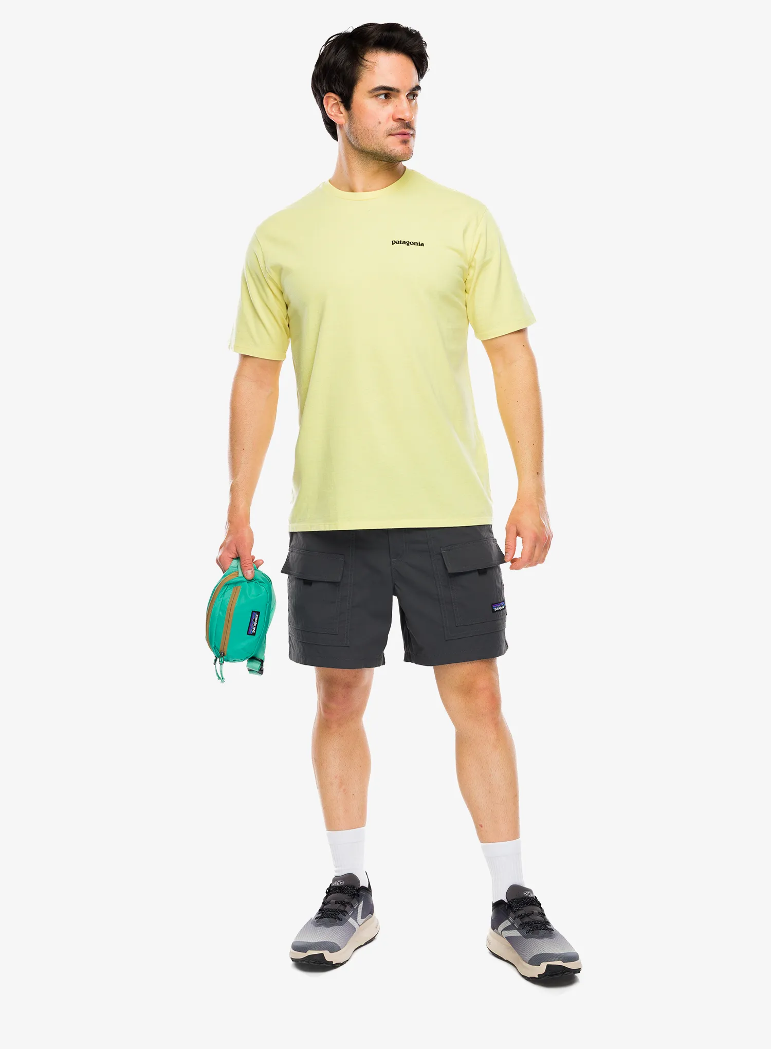 Tričko s potiskem Patagonia P-6 Logo Responsibili-Tee - outline/lemon zest