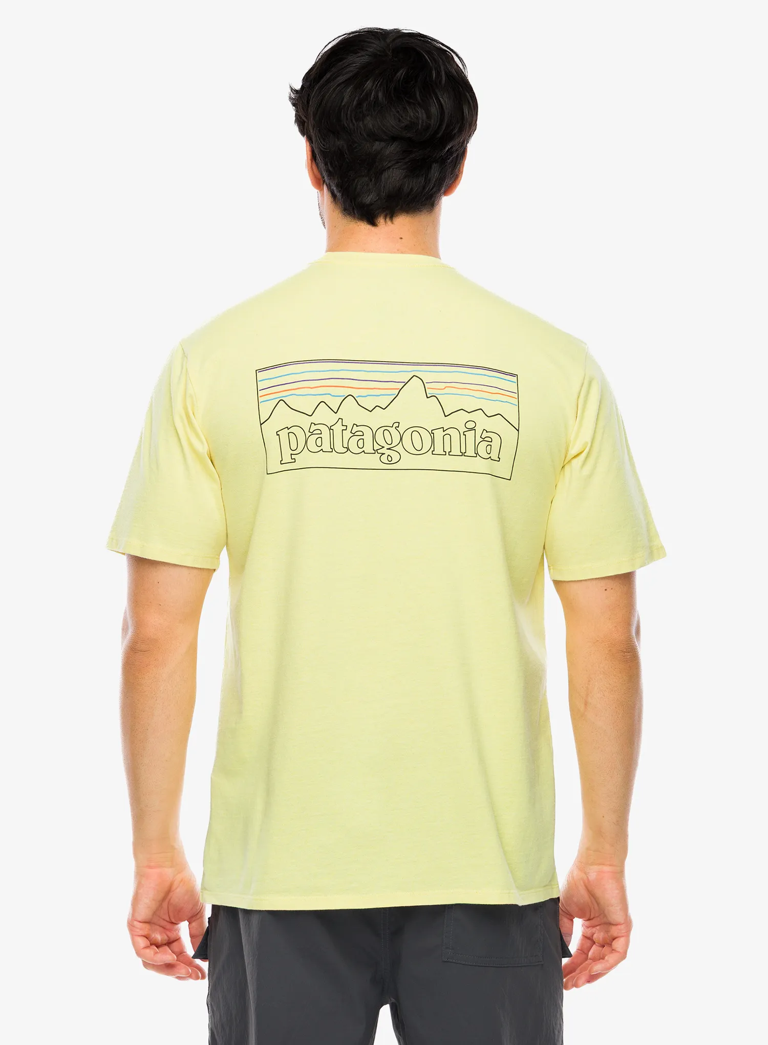 Tričko s potiskem Patagonia P-6 Logo Responsibili-Tee - outline/lemon zest