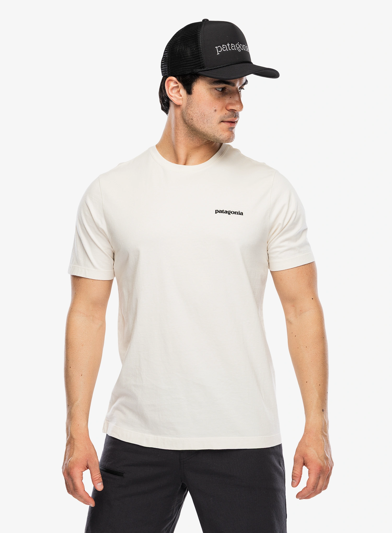Tričko s potiskem Patagonia P-6 Logo T-Shirt - undyed natural