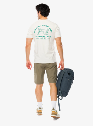 Tričko s potiskem Patagonia Repair Shop T-Shirt - undyed natural