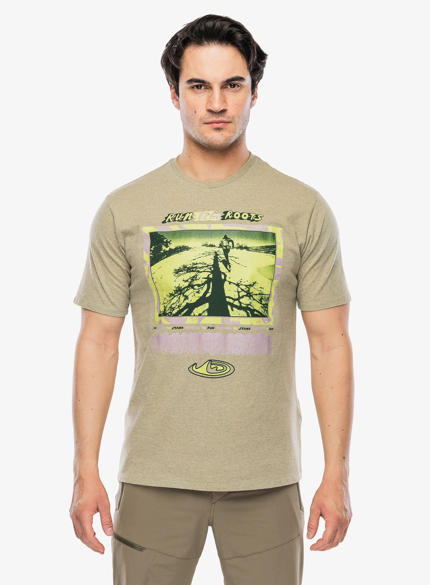 Tričko s potiskem Patagonia Run Like Roots Responsibili-Tee - gumtree green