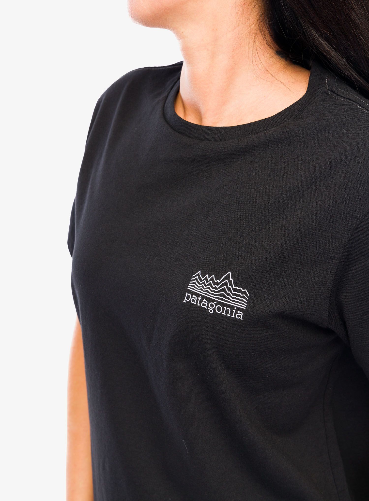 Tričko s potiskem Patagonia Strataspire Responsibili-Tee - black