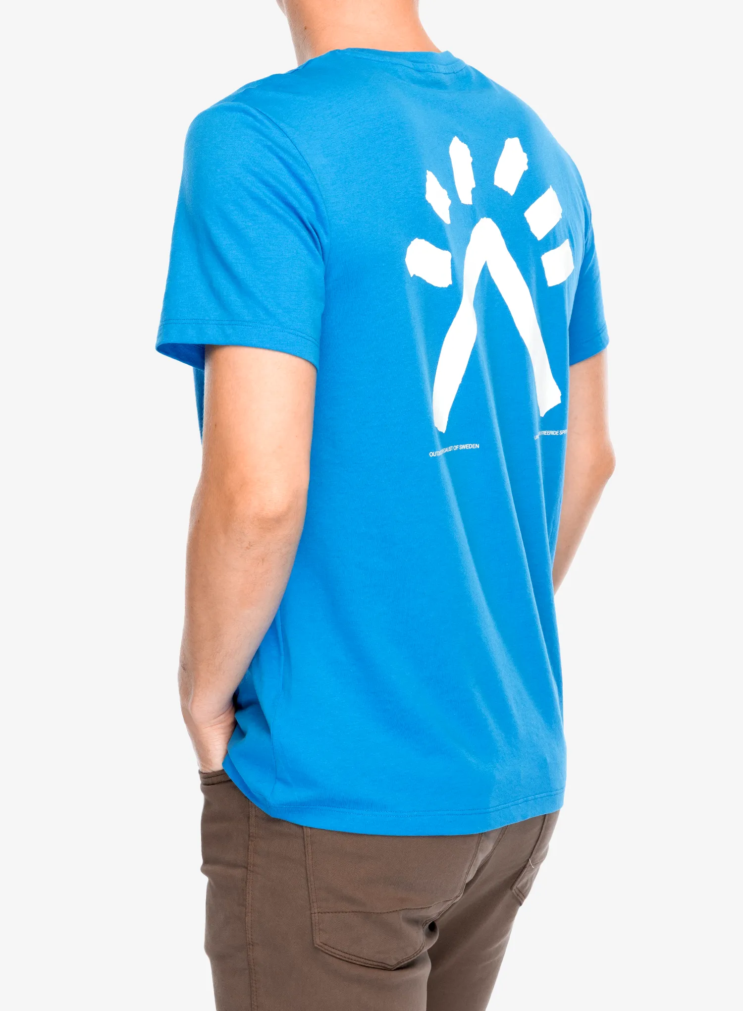 Tričko s potiskem Peak Performance Explore Graphic Tee - brilliant blue