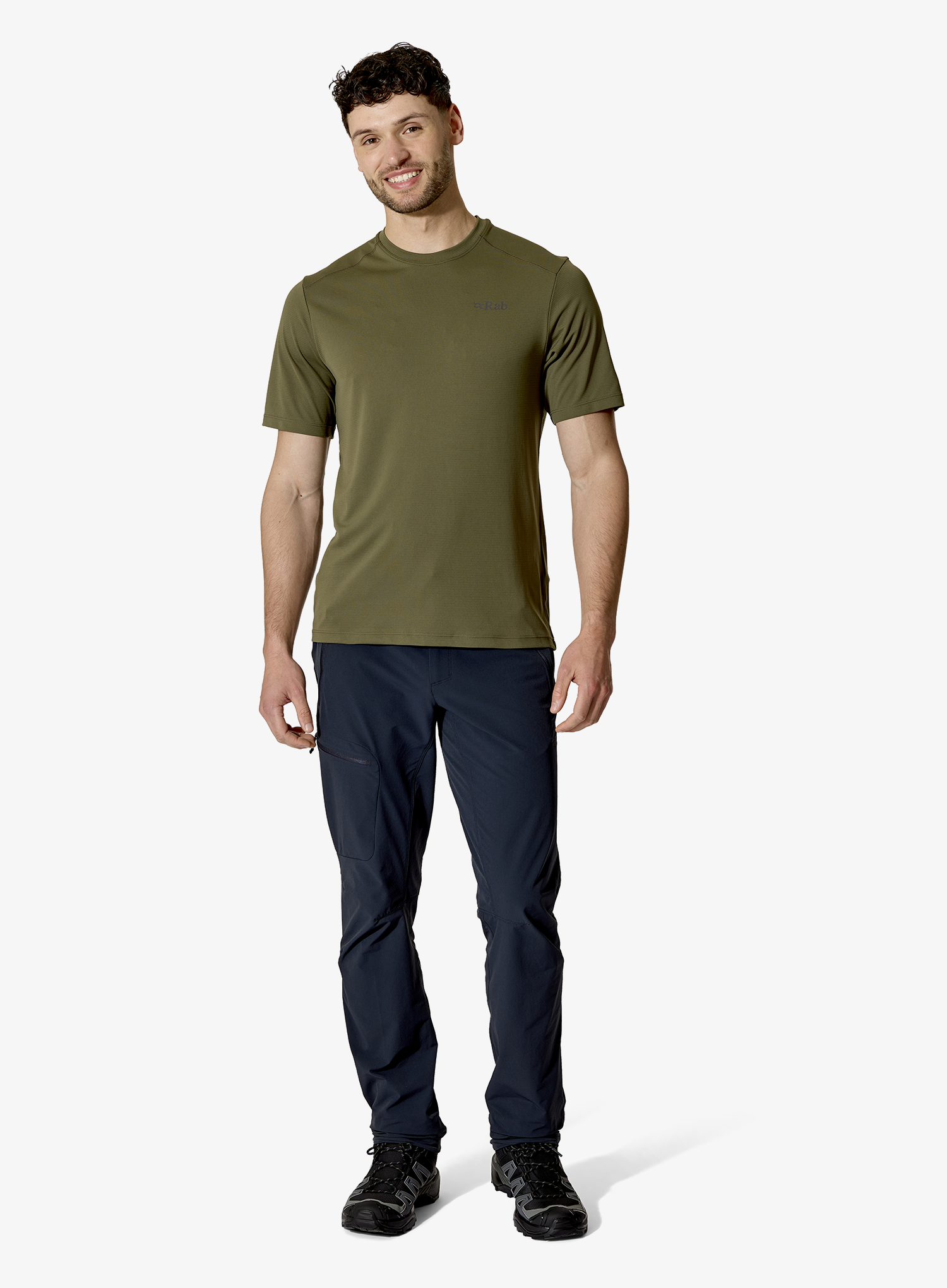 Tričko s potiskem Rab Force Stamp Tee - olive