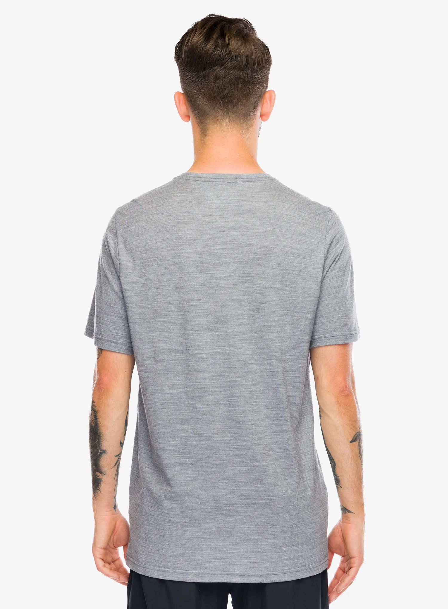Tričko s potiskem Smartwool Bear Strata Active Short Sleeve Graphic Tee - light gray heather