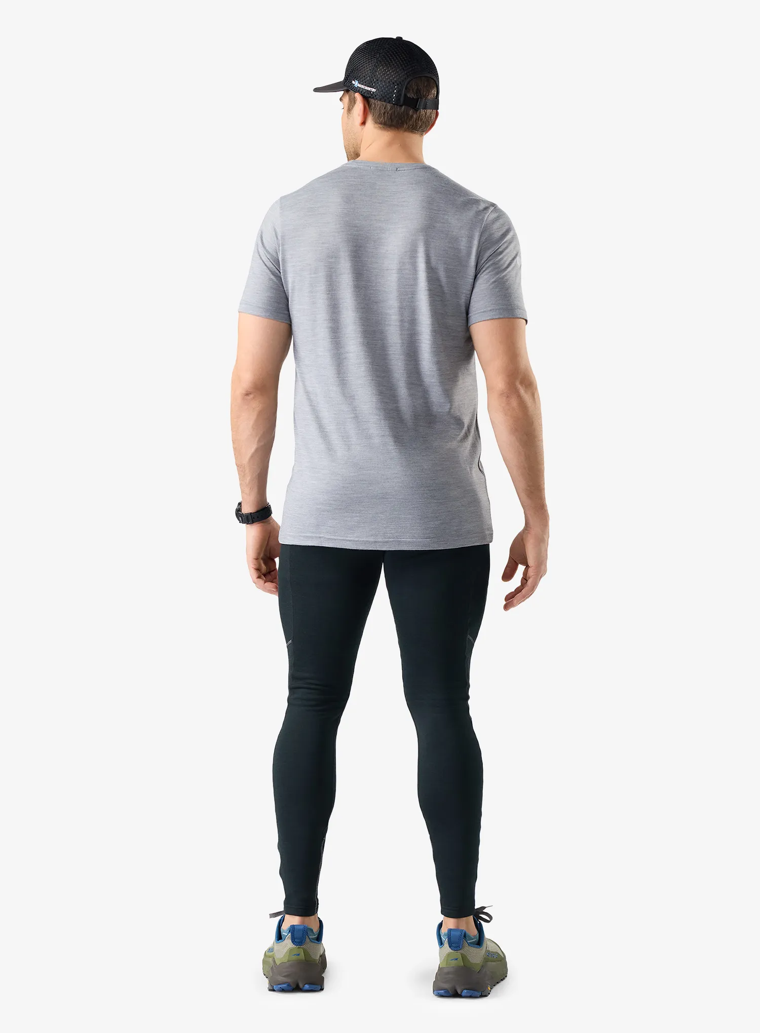 Tričko s potiskem Smartwool Moose Mode Active Short Sleeve - light gray heather
