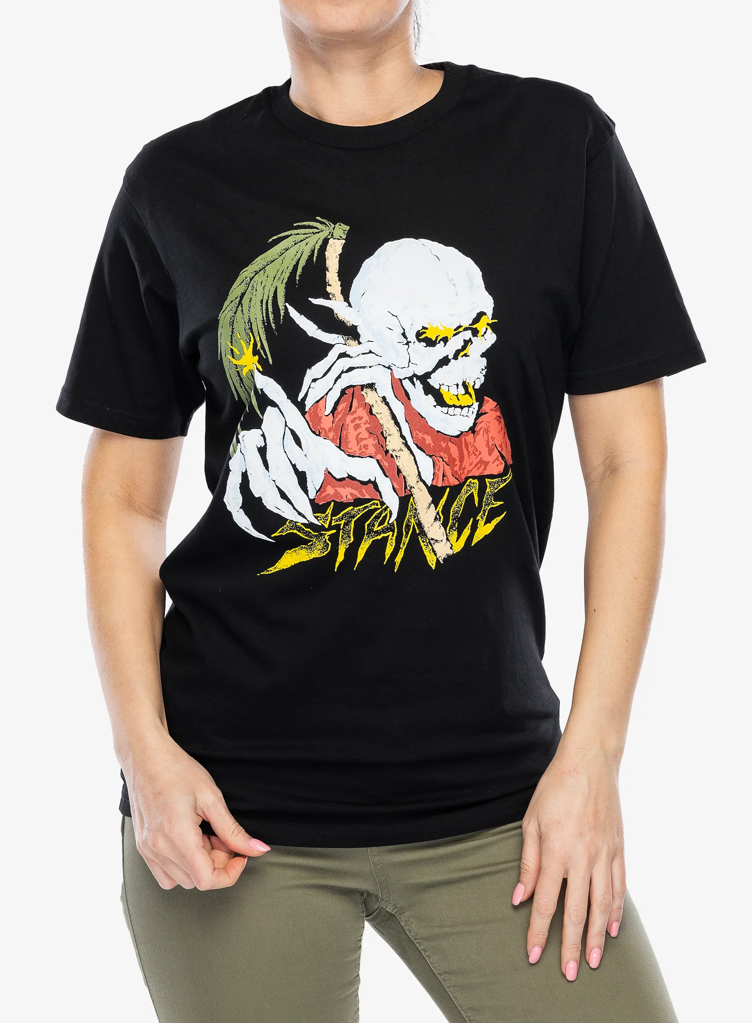 Tričko s potiskem Stance Palm Slayer SS - black