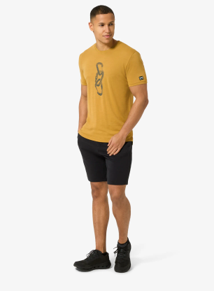 Tričko s potiskem Super.natural Carabineri Tee - dried tobacco/c.mere grey mel