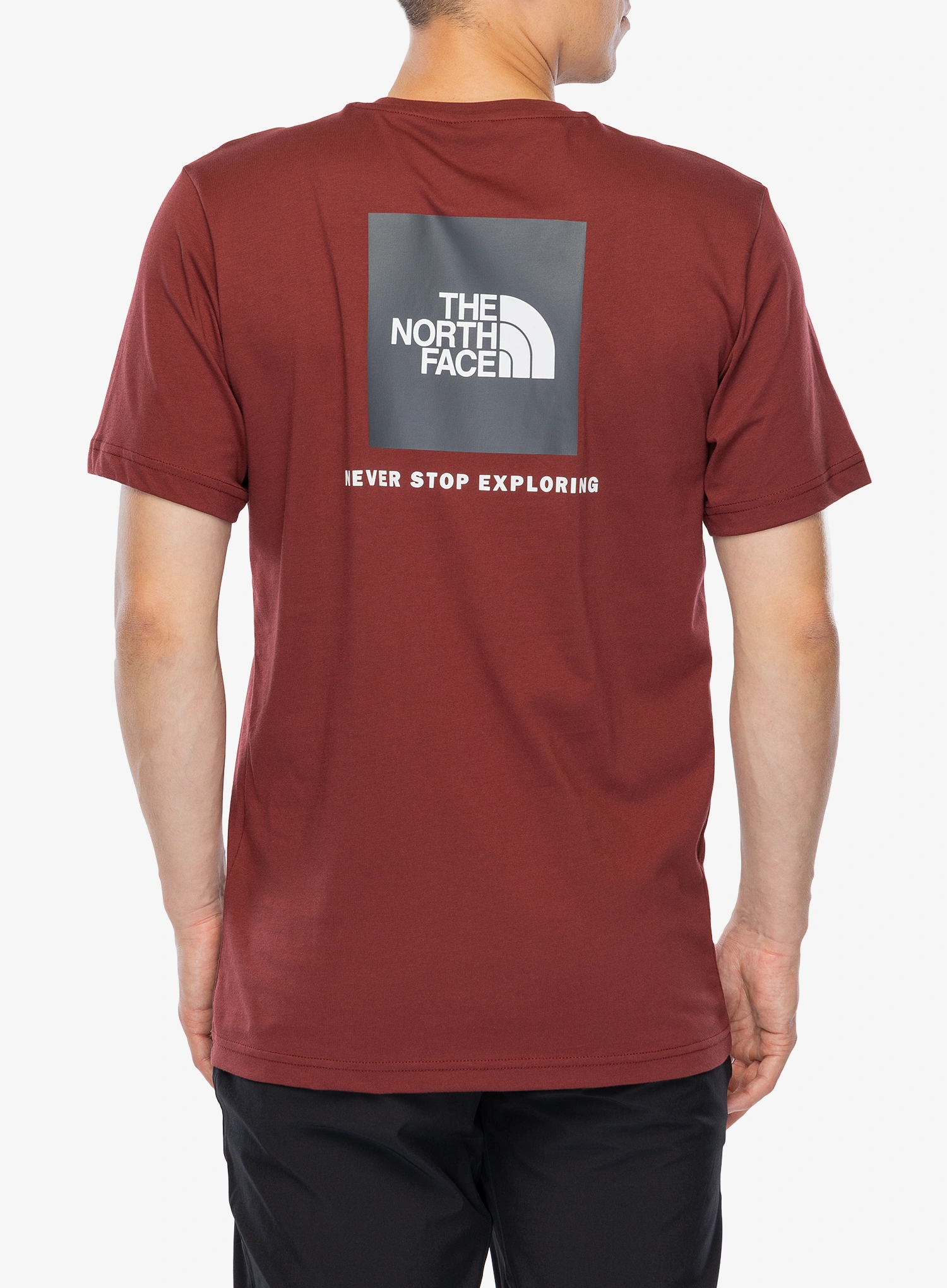 Tričko s potiskem The North Face S/S Redbox Tee - sumac/asphalt grey
