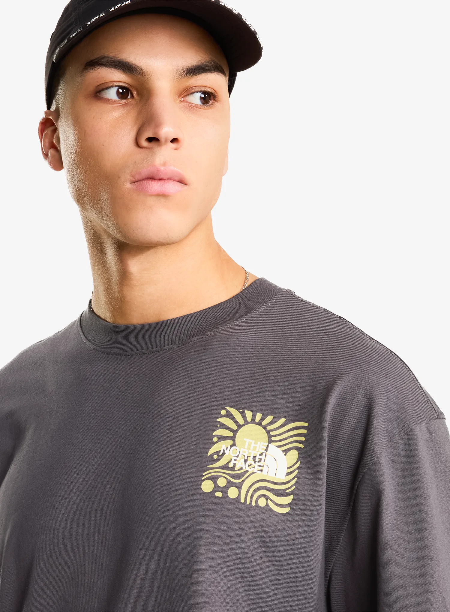 Tričko s potiskem The North Face Sun Oversize Short Sleeve Tee - anthracite grey