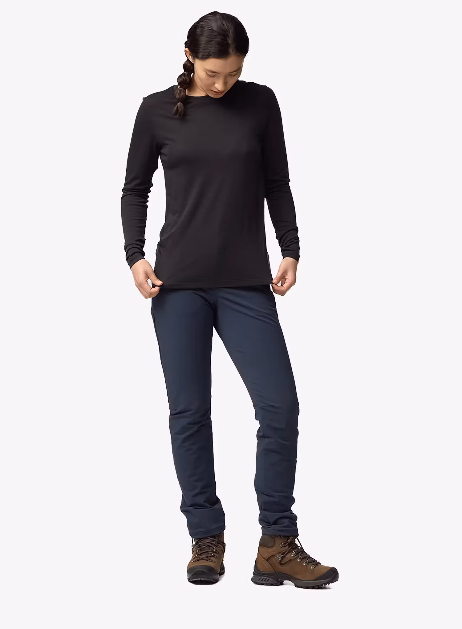 Merino triko dámské Fjallraven Abisko Wool SS - dark navy