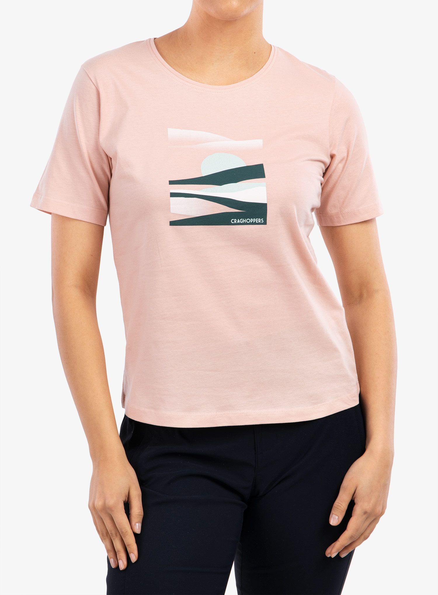 Dámské bavlněné tričko Craghoppers Ally S/S - pink clay sunset