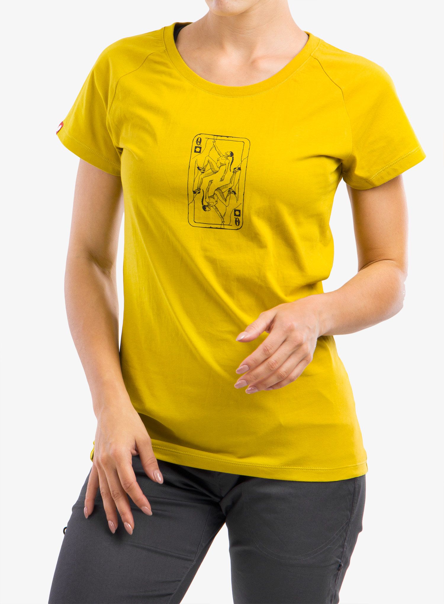 Dámské bavlněné tričko Ocun Raglan T - yellow antique moss