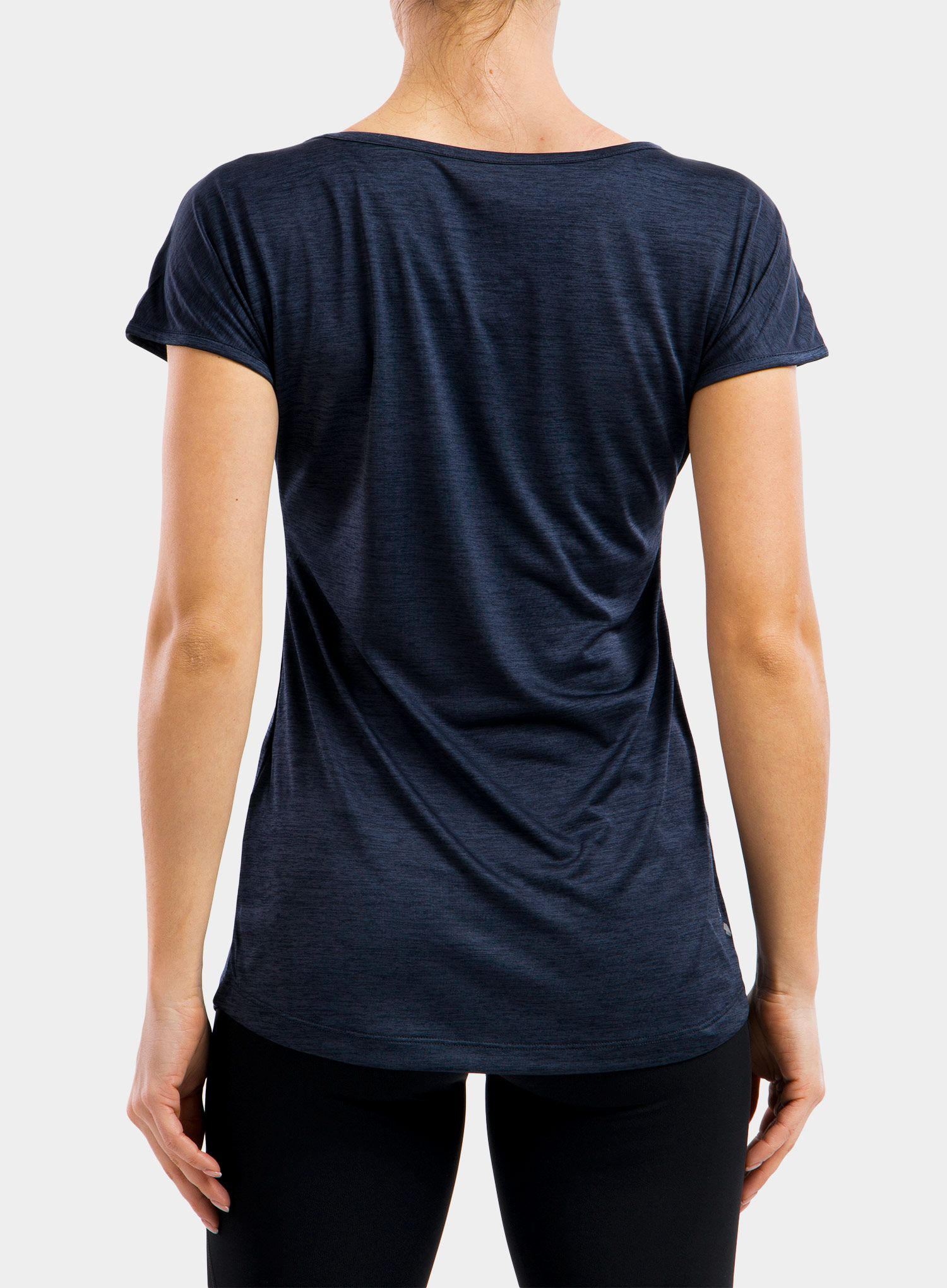 Dámské tričko Salewa Puez Melange Dry S/S Tee - navy bl. mel.