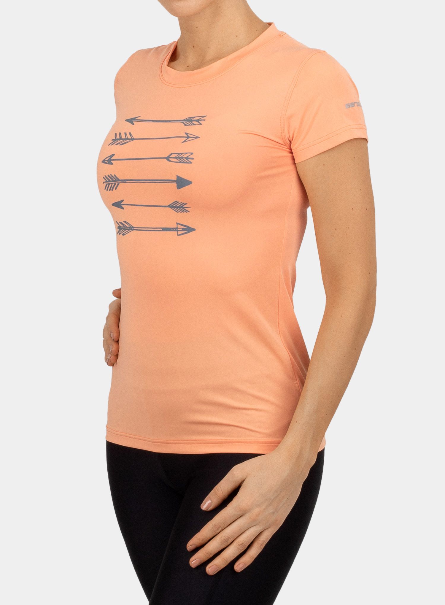 Dámské tričko Sensor Coolmax Fresh PT Tee S/S - apricot arrows