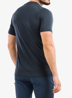 Tričko Fjallraven Abisko Wool Classic SS - dark navy