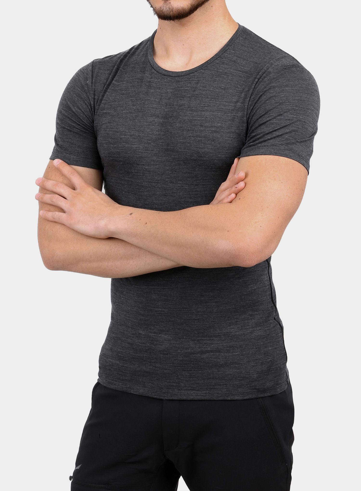 Termoaktivní tričko Icebreaker Anatomica S/S Crewe - jet/blk