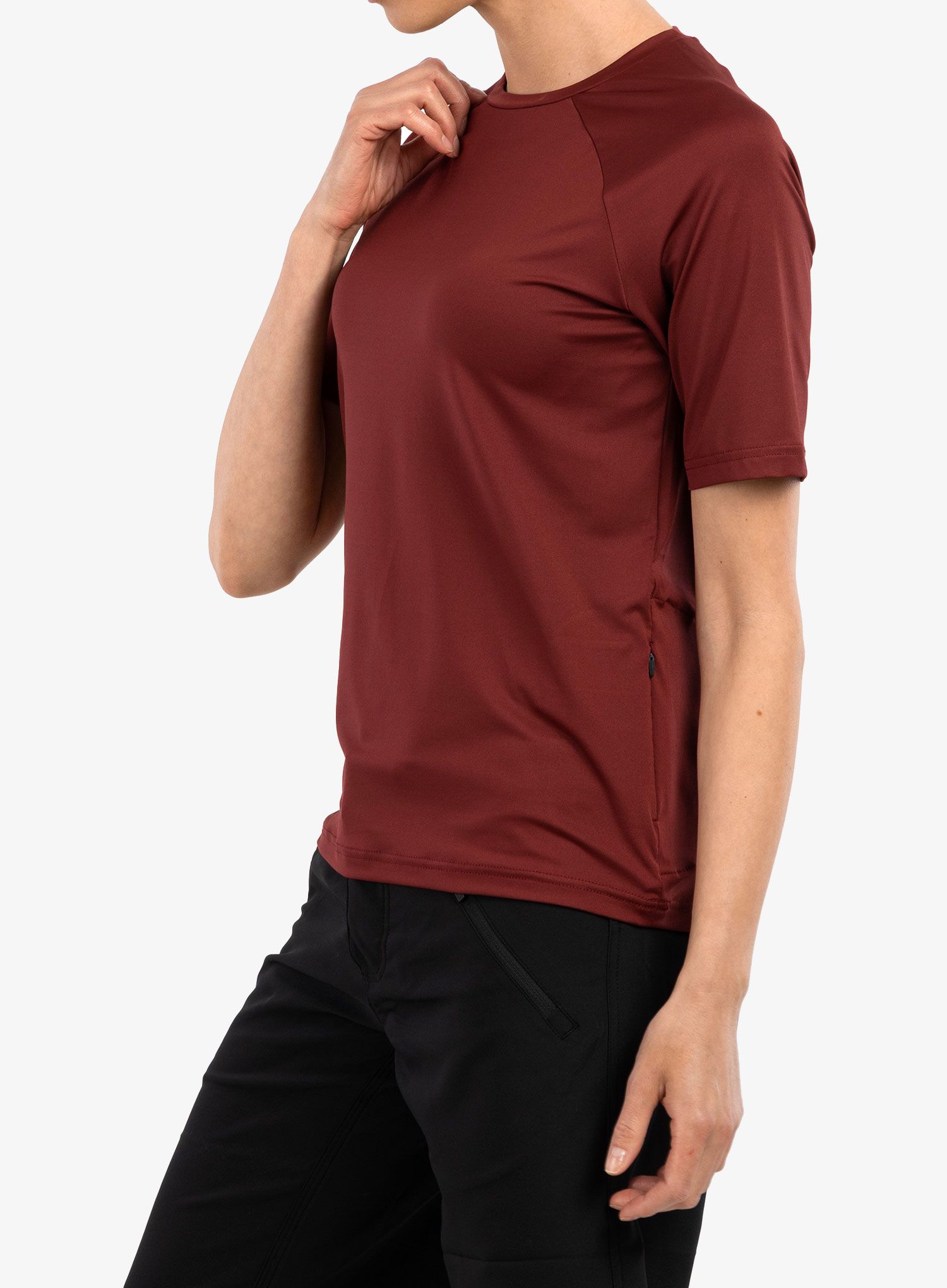 Dámské cyklistické tričko POC Reform Enduro Light Tee - garnet red