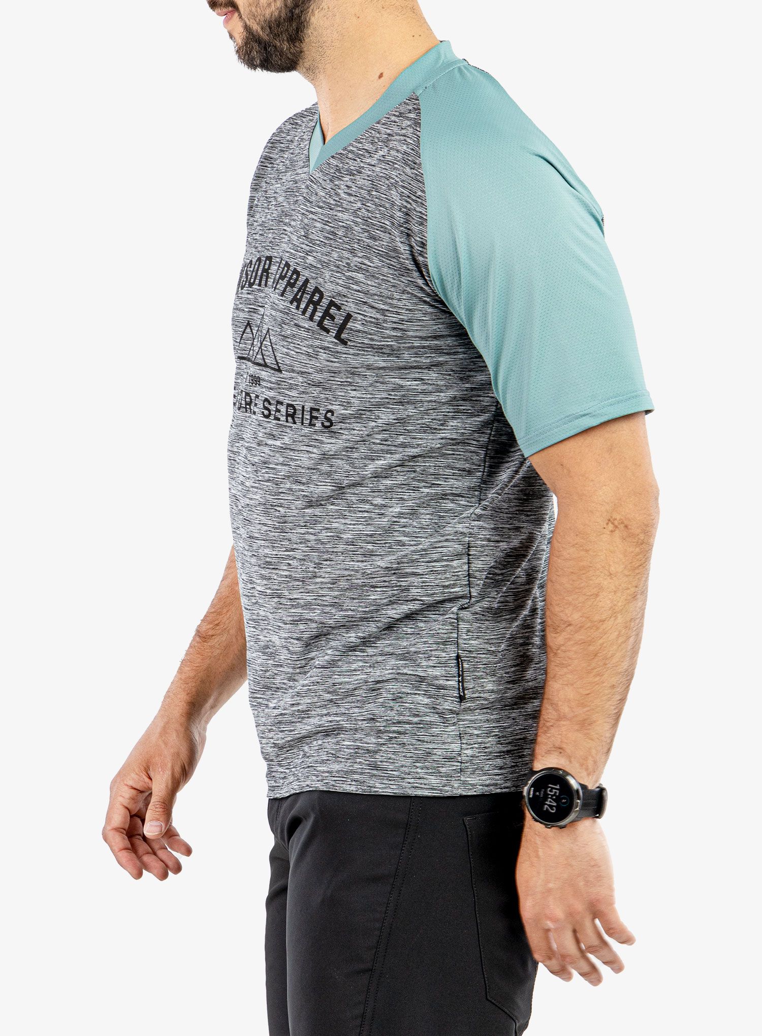 Cyklistické tričko Sensor Charger Jersey SS - grey/mint