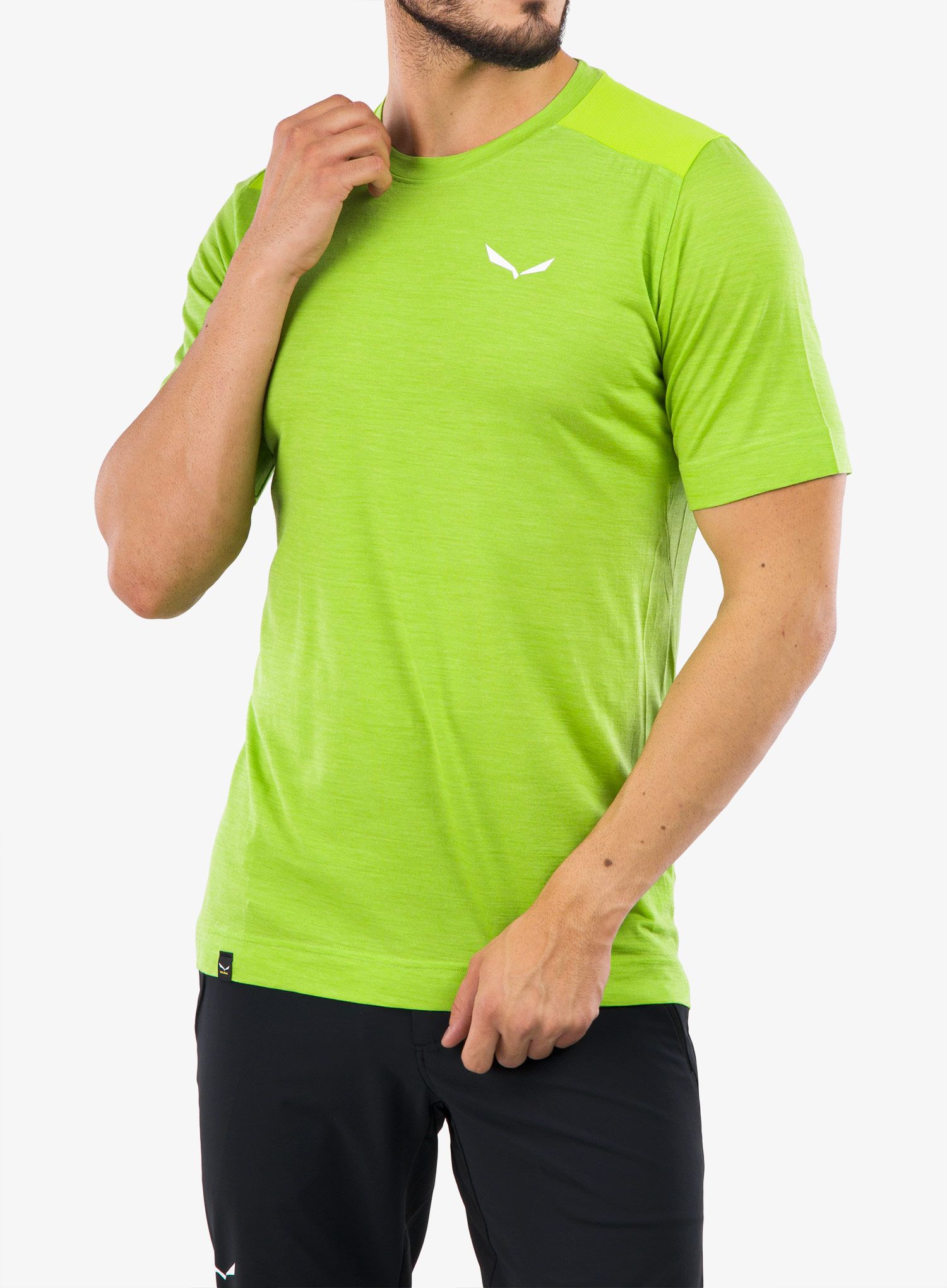 Termotriko Salewa Agner Merino T-shirt - pale frog