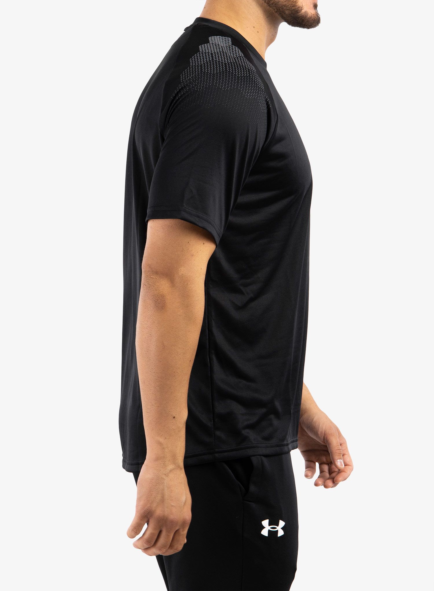Tréninkové tričko Under Armour ArmourPrint SS - black/halo gray