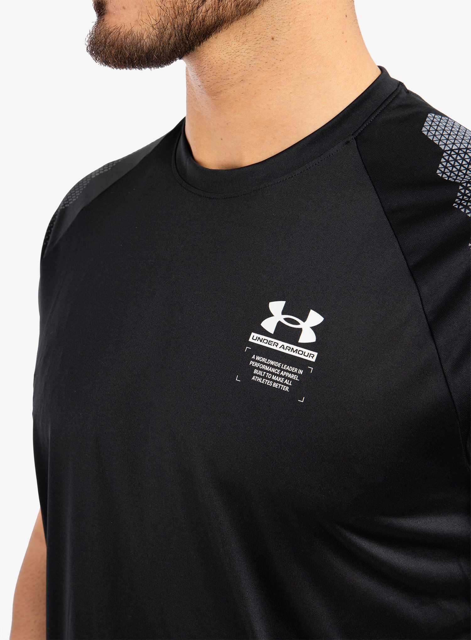 Tréninkové tričko Under Armour ArmourPrint SS - black/halo gray