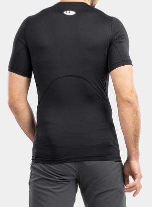 Tričko Under Armour HG Armour Comp S/S - black/white