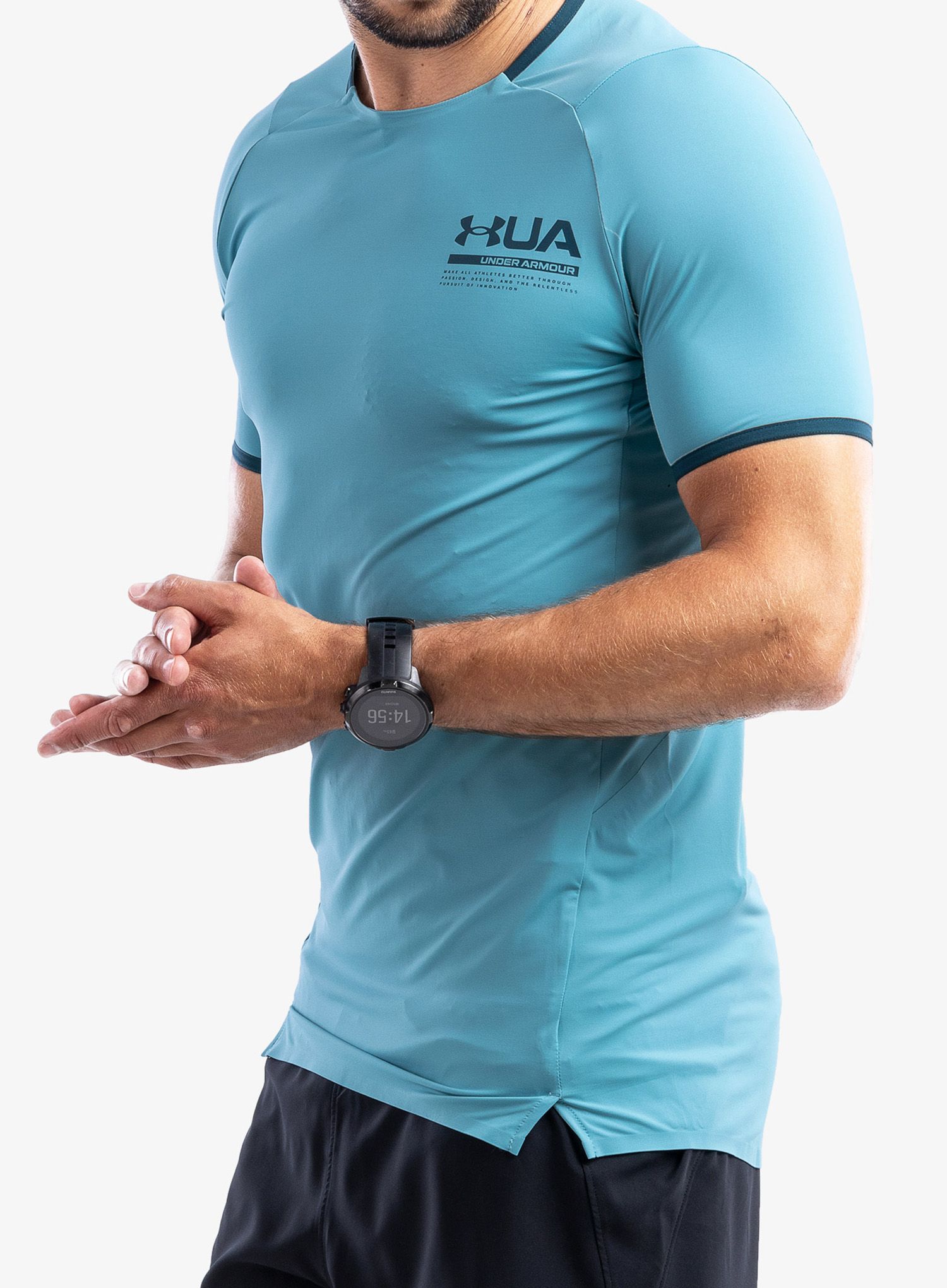 Tričko Under Armour HG IsoChill Perforated S/S - cosmos/d.cyan
