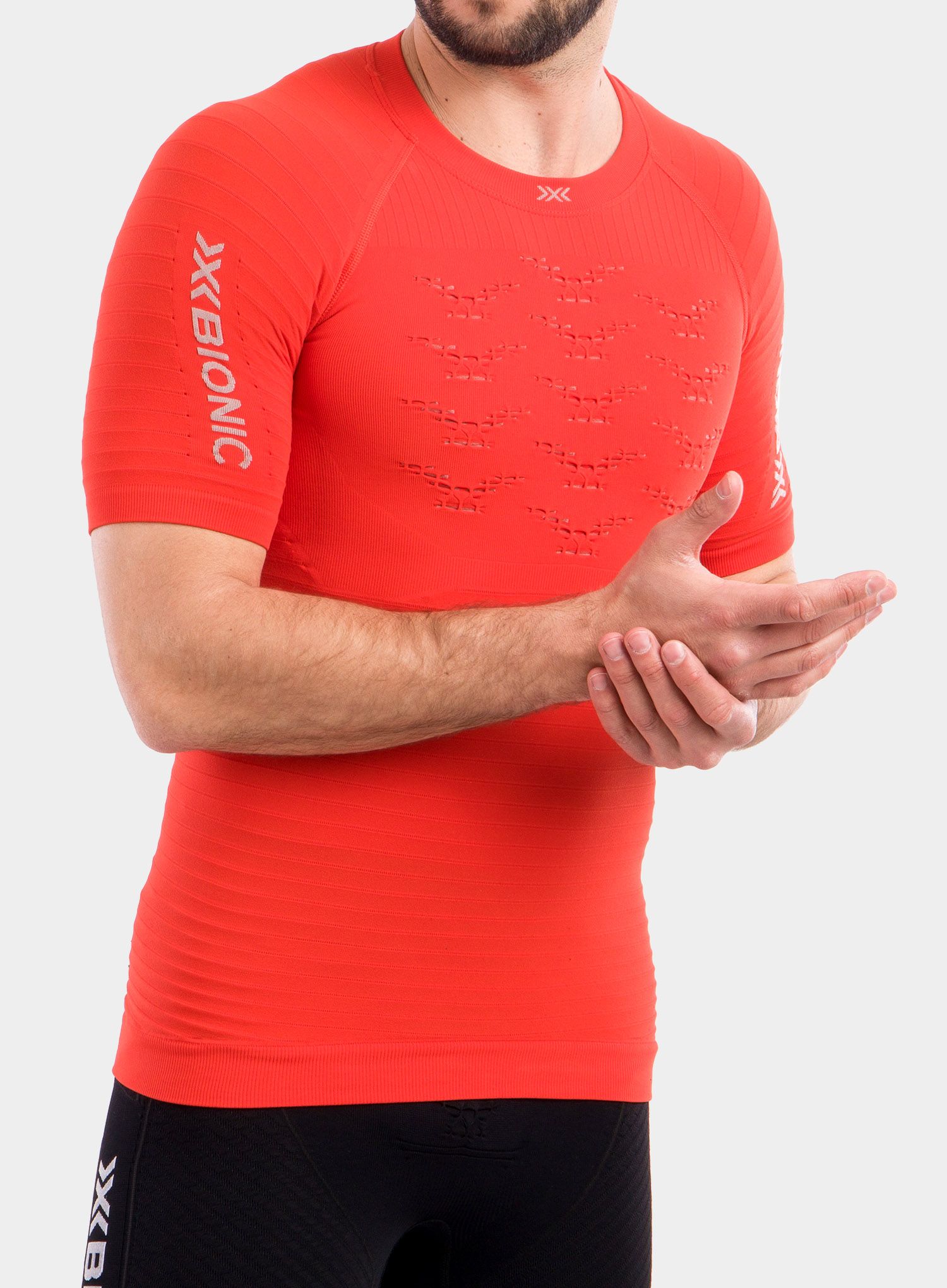 Tričko X-Bionic Effektor 4.0 Run - sunset orange/pearl grey