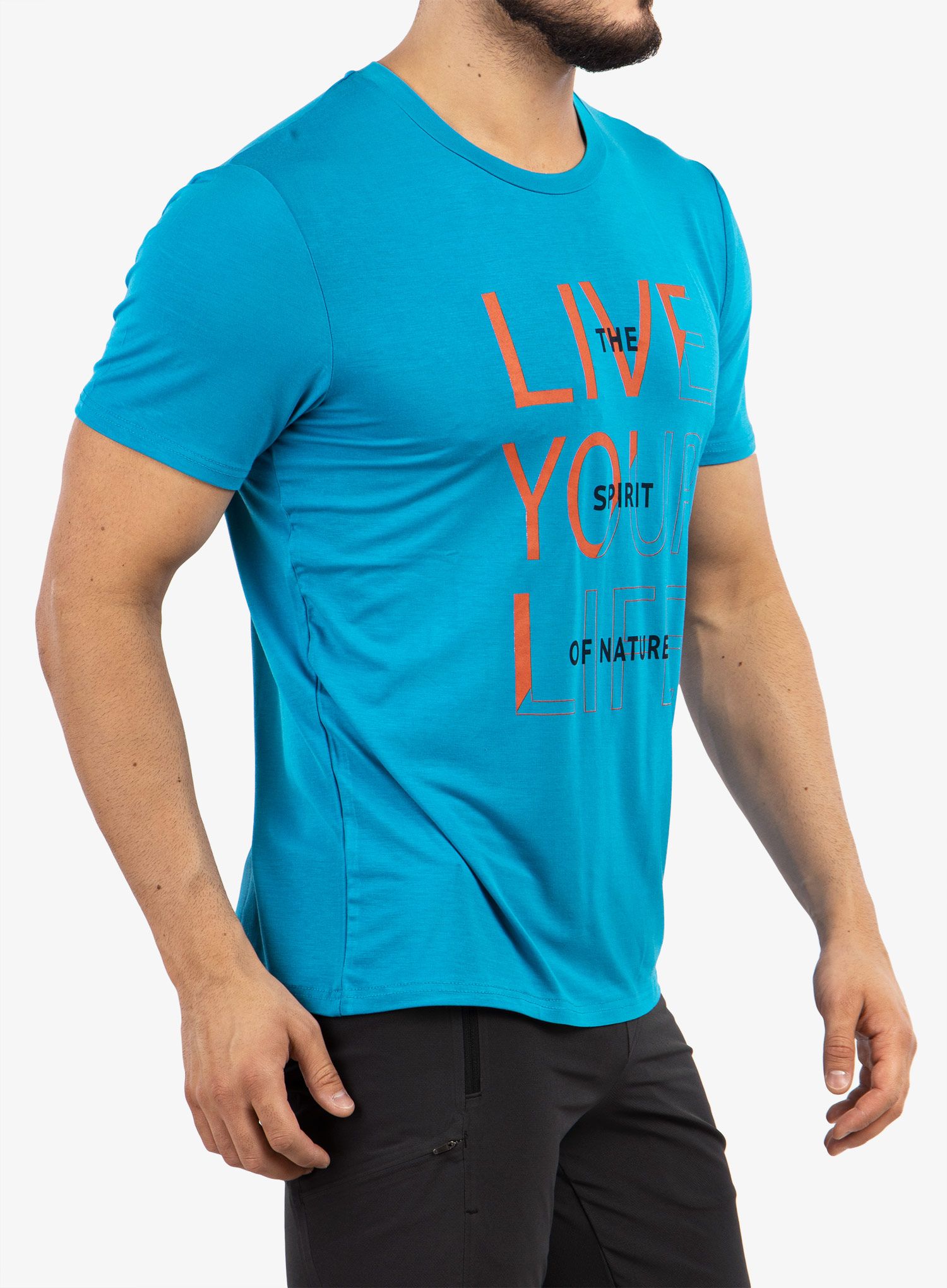 Tričko s potiskem CMP Verte T-Shirt Bamboo Jersey - danube