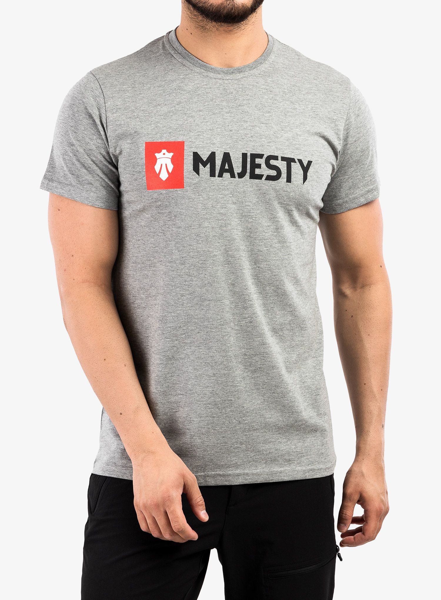 Tričko s potiskem Majesty Logo T-shirt - grey