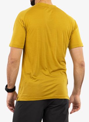 Tričko s potiskem Sensor Merino Air PT Explore - mustard