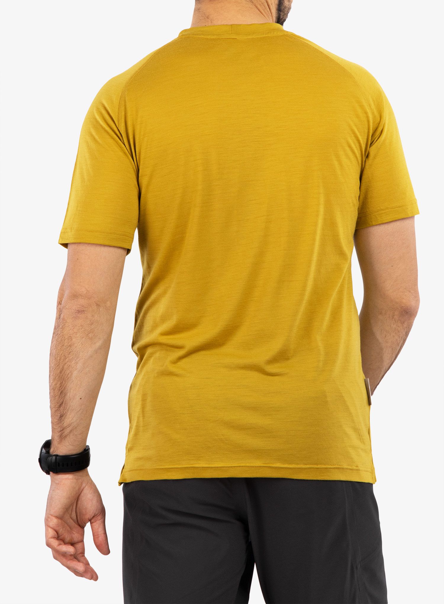 Tričko s potiskem Sensor Merino Air PT Explore - mustard