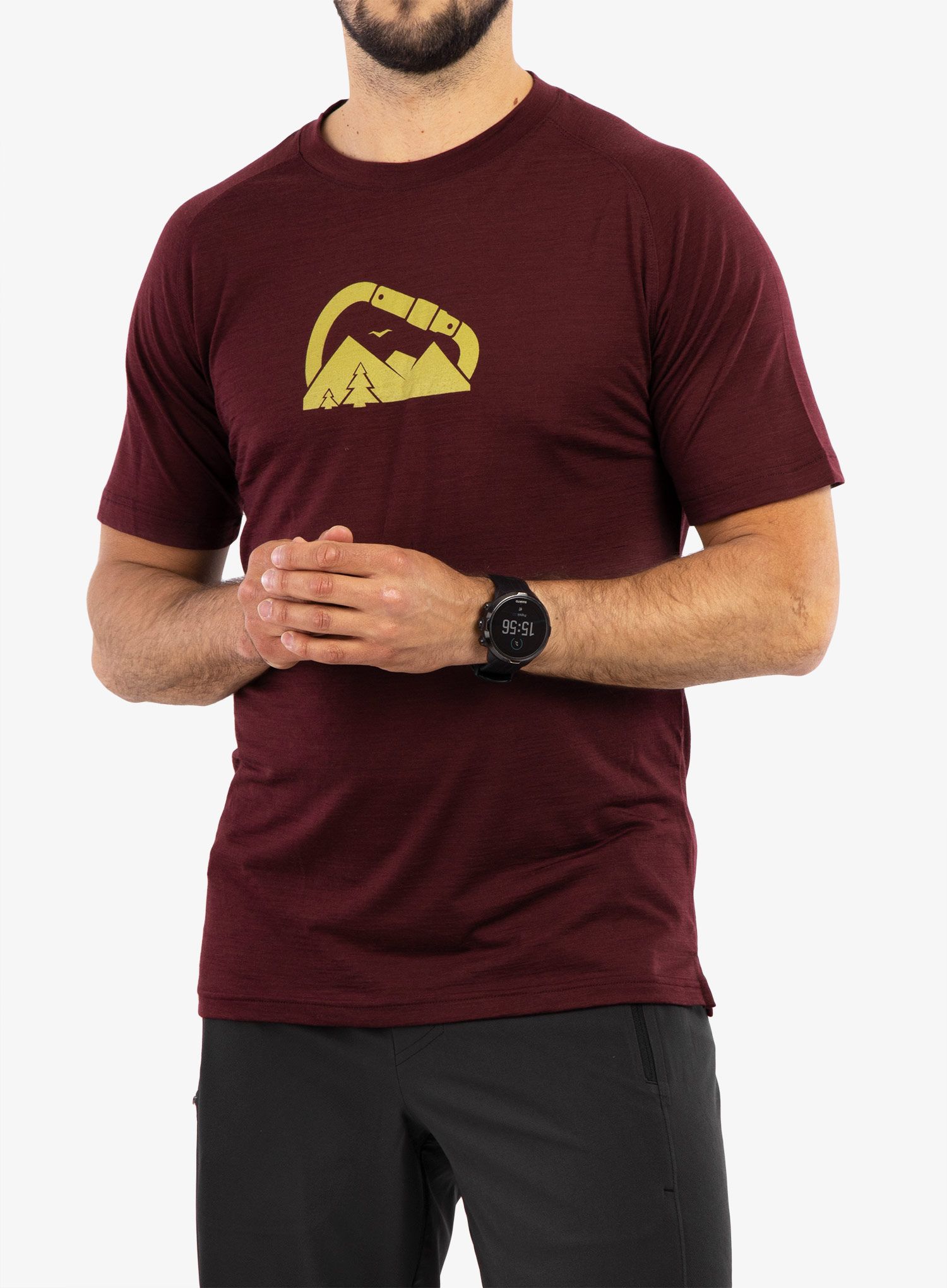 Tričko s potiskem Sensor Merino Air PT Summit - port red