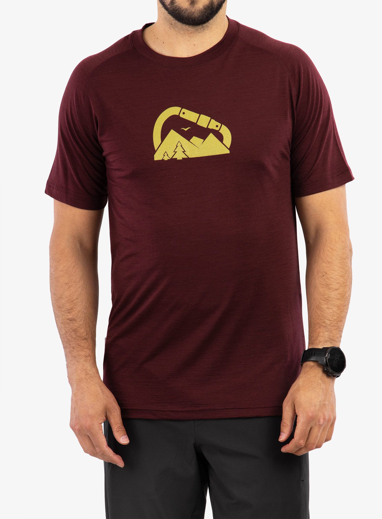 Tričko s potiskem Sensor Merino Air PT Summit - port red