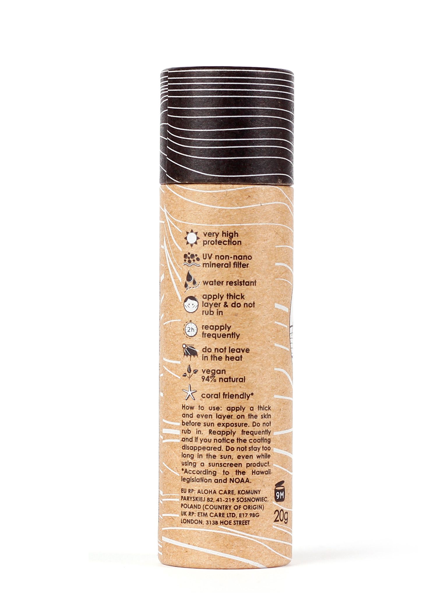 Krém s filtrem Aloha Care Aloha Sun Stick SPF 50+ 20 g - blue