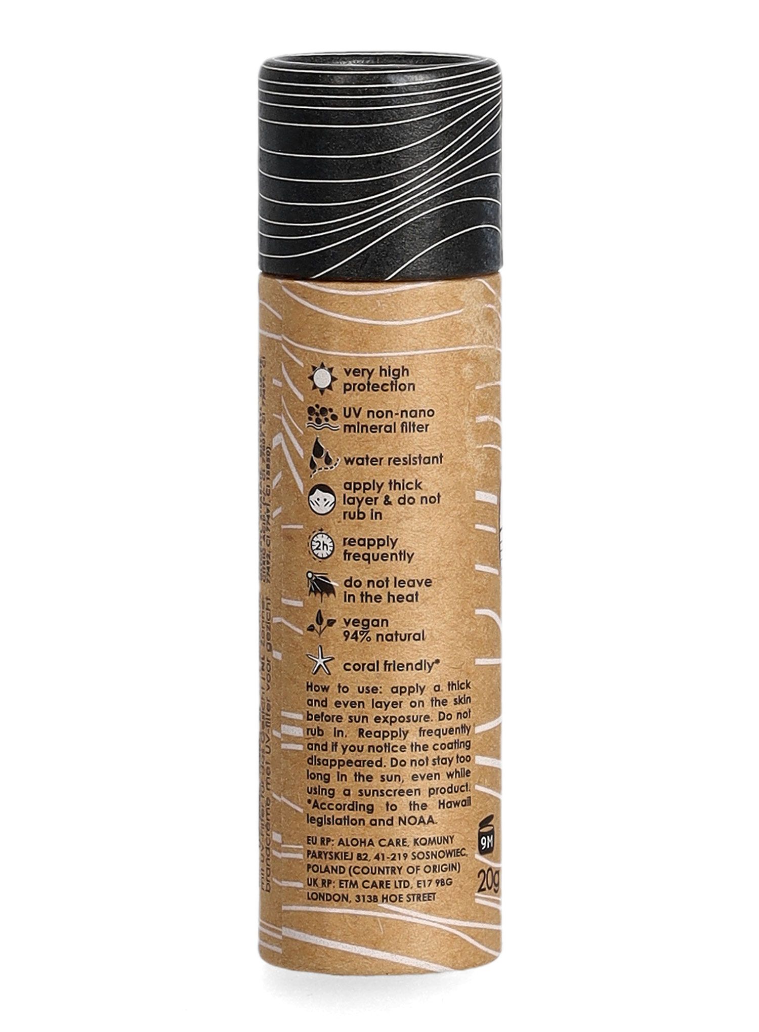 Krém s filtrem Aloha Care Aloha Sun Stick SPF 50+ 20 g - white