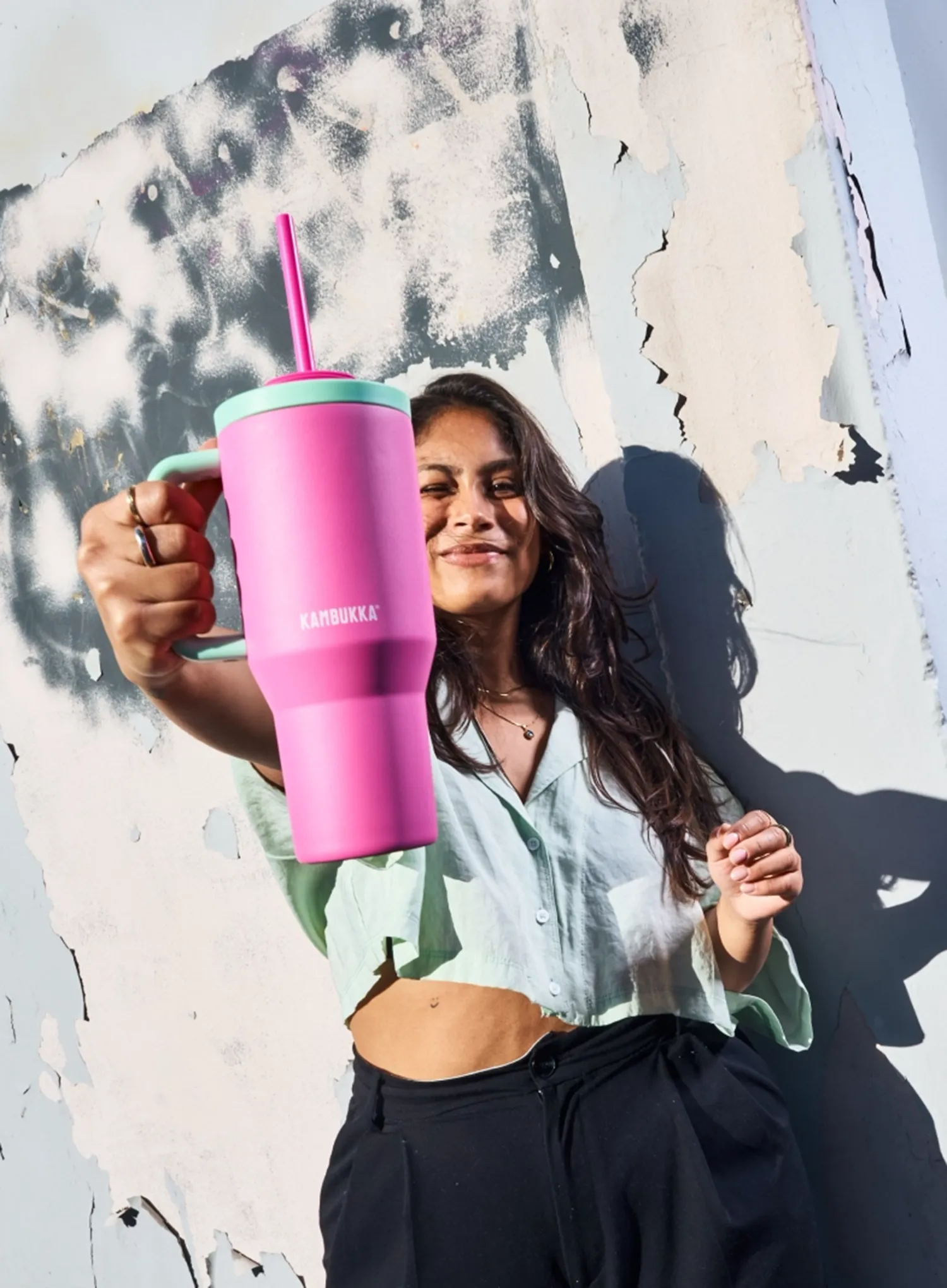 Termohrnek Kambukka Rio Tumbler 950 ml - bubblegum mint 