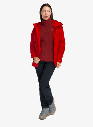 Bunda 3v1 dámská Columbia Trailborne Interchange Jacket - poppy red