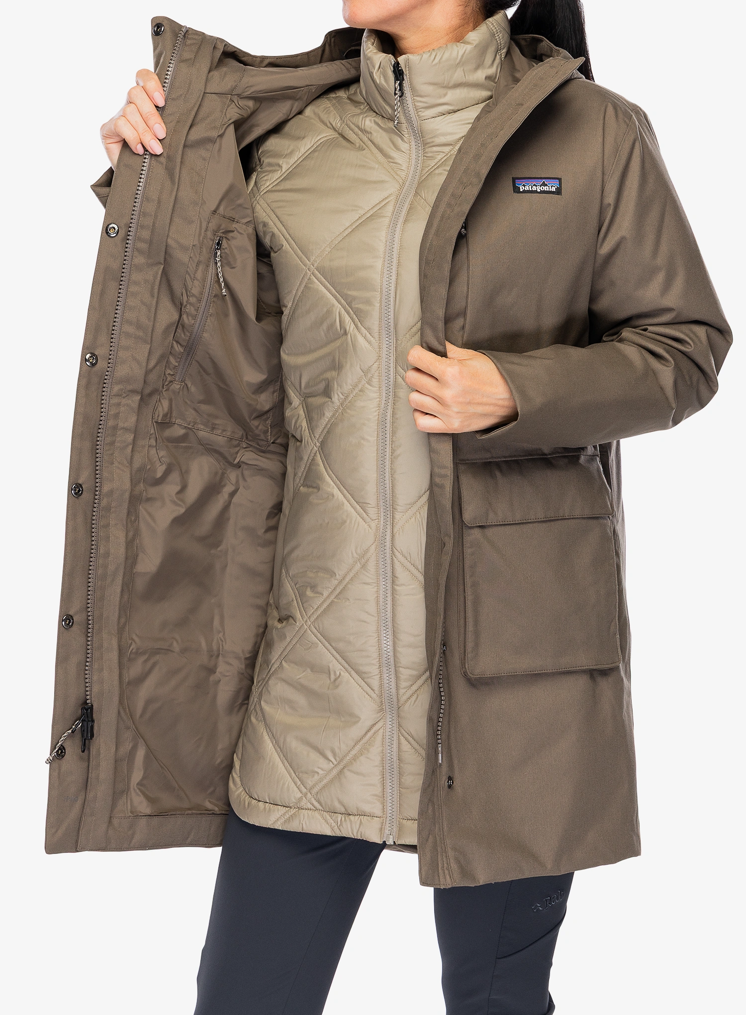 Bunda 3v1 dámská Patagonia Pine Bank 3-in-1 Parka - marlow brown